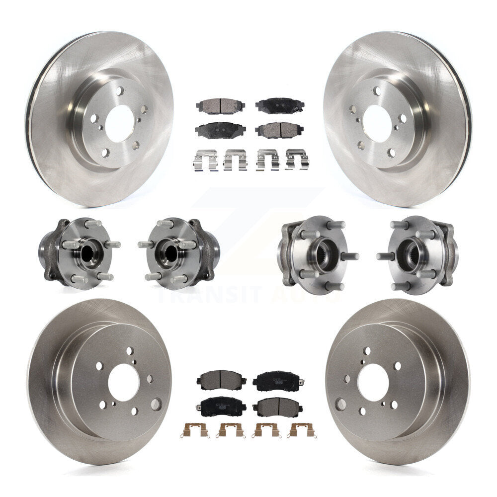 [Avant + Arrière] Kit d'ensemble roulement de roue et moyeu pour 2017-2019 Subaru Impreza avec 276mm Diameter Rotor KBB-114489