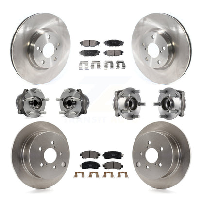 [Avant + Arrière] Kit d'ensemble roulement de roue et moyeu pour 2017-2019 Subaru Impreza avec 276mm Diameter Rotor KBB-114489