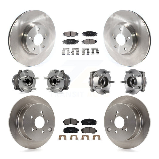 [Avant + Arrière] Kit d'ensemble roulement de roue et moyeu pour 2017-2019 Subaru Impreza avec 276mm Diameter Rotor KBB-114489
