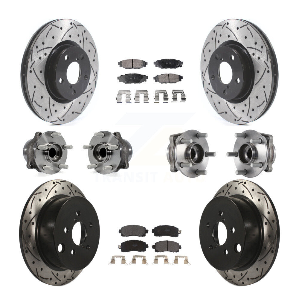 [Avant + Arrière] Kit d'ensemble roulement de roue et moyeu pour 2017-2019 Subaru Impreza avec 276mm Diameter Rotor KBB-114502