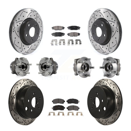 [Avant + Arrière] Kit d'ensemble roulement de roue et moyeu pour 2017-2019 Subaru Impreza avec 276mm Diameter Rotor KBB-114502