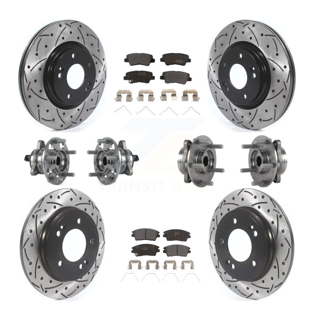 [Avant + Arrière] Kit d'ensemble roulement de roue et moyeu pour Hyundai Elantra 1.6L KBB-114505