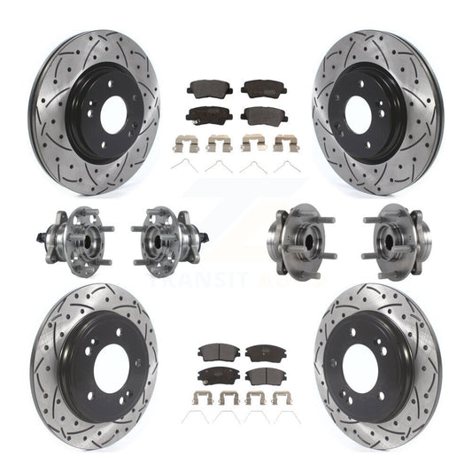 [Avant + Arrière] Kit d'ensemble roulement de roue et moyeu pour Hyundai Elantra 1.6L KBB-114505
