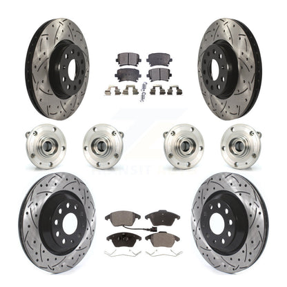 [Avant + Arrière] Kit d'ensemble roulement de roue et moyeu pour 2009-2010 Volkswagen Passat CC AWD avec 312mm Diameter Rotor KBB-114507