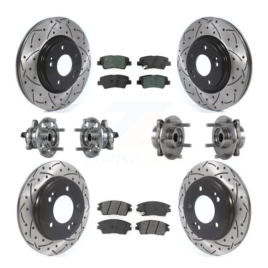 [Avant + Arrière] Kit d'ensemble roulement de roue et moyeu pour Hyundai Elantra 1.6L KBB-114542