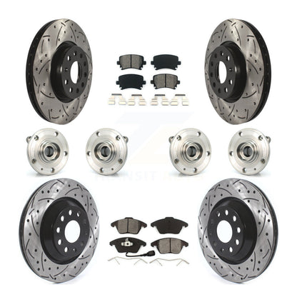 [Avant + Arrière] Kit d'ensemble roulement de roue et moyeu pour 2009-2010 Volkswagen Passat CC AWD avec 312mm Diameter Rotor KBB-114544