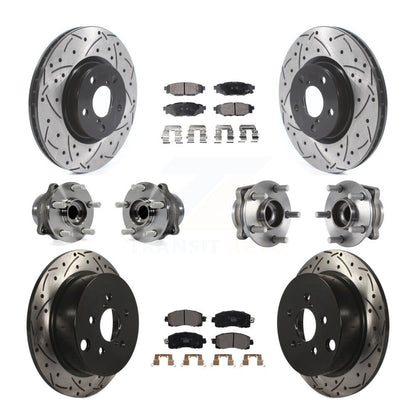 [Avant + Arrière] Kit d'ensemble roulement de roue et moyeu pour 2017-2019 Subaru Impreza avec 276mm Diameter Rotor KBB-114568
