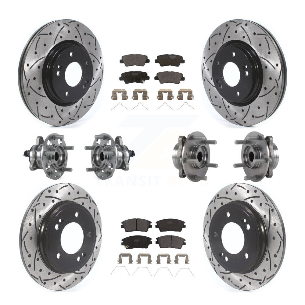 [Avant + Arrière] Kit d'ensemble roulement de roue et moyeu pour Hyundai Elantra 1.6L KBB-114571