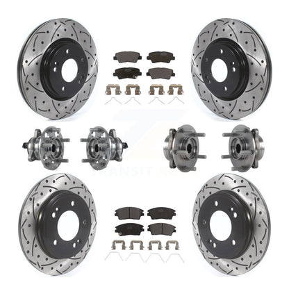 [Avant + Arrière] Kit d'ensemble roulement de roue et moyeu pour Hyundai Elantra 1.6L KBB-114571