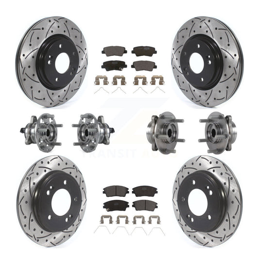 [Avant + Arrière] Kit d'ensemble roulement de roue et moyeu pour Hyundai Elantra 1.6L KBB-114571