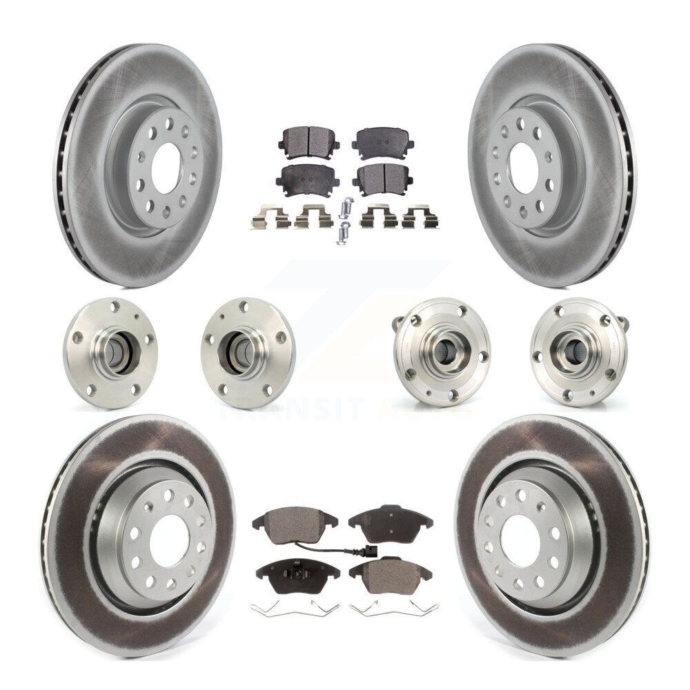 [Avant + Arrière] Kit d'ensemble roulement de roue et moyeu pour 2009-2010 Volkswagen Passat CC FWD avec 312mm Diameter Rotor KBB-114608