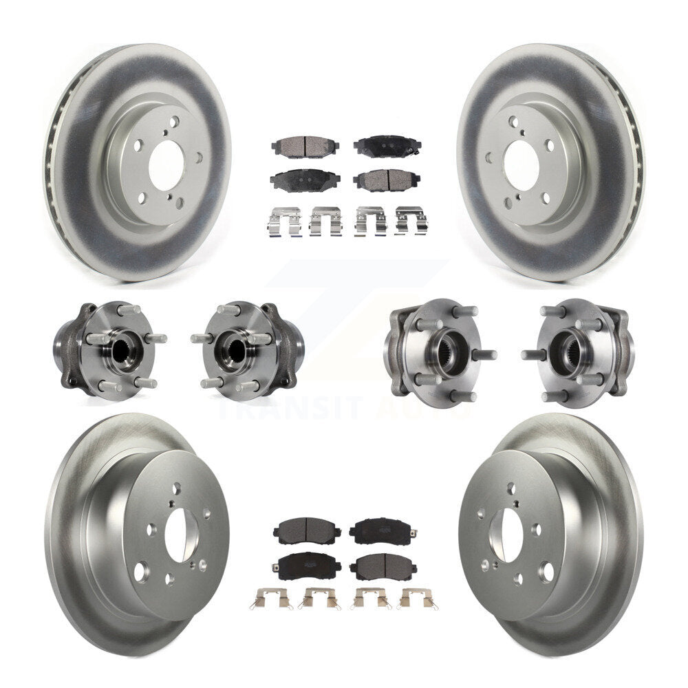 [Avant + Arrière] Kit d'ensemble roulement de roue et moyeu pour 2017-2019 Subaru Impreza avec 276mm Diameter Rotor KBB-114623