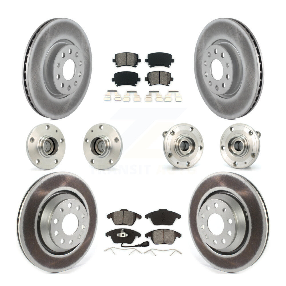 [Avant + Arrière] Kit d'ensemble roulement de roue et moyeu pour 2009-2010 Volkswagen Passat CC FWD avec 312mm Diameter Rotor KBB-114665