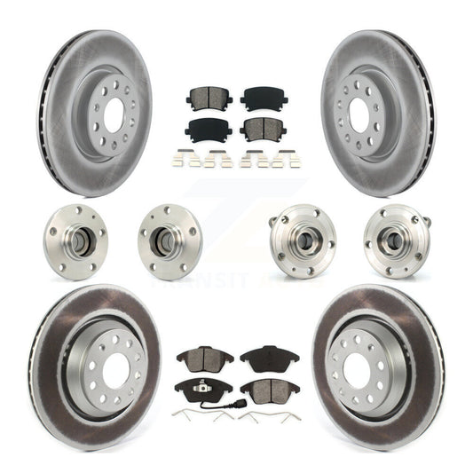[Avant + Arrière] Kit d'ensemble roulement de roue et moyeu pour 2009-2010 Volkswagen Passat CC FWD avec 312mm Diameter Rotor KBB-114665