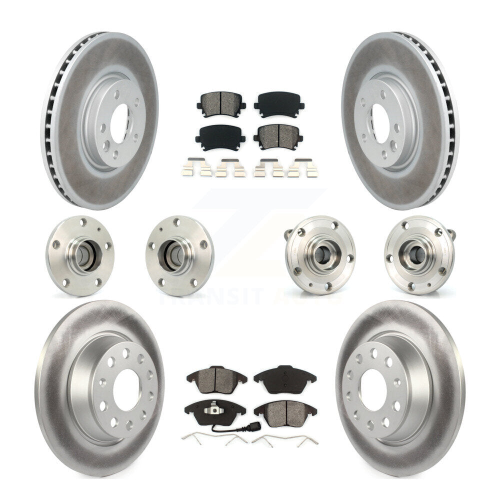 [Avant + Arrière] Kit d'ensemble roulement de roue et moyeu pour Volkswagen CC avec 340mm Diameter Rotor KBB-114666