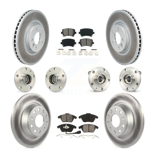 [Avant + Arrière] Kit d'ensemble roulement de roue et moyeu pour Volkswagen CC avec 340mm Diameter Rotor KBB-114666