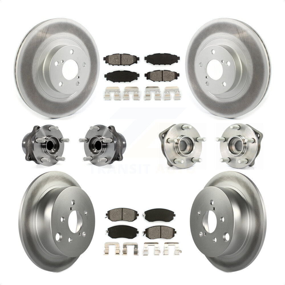 [Avant + Arrière] Kit d'ensemble roulement de roue et moyeu pour 2013 Subaru XV Crosstrek avec 292mm Diameter Rotor KBB-114679 par Transit Auto