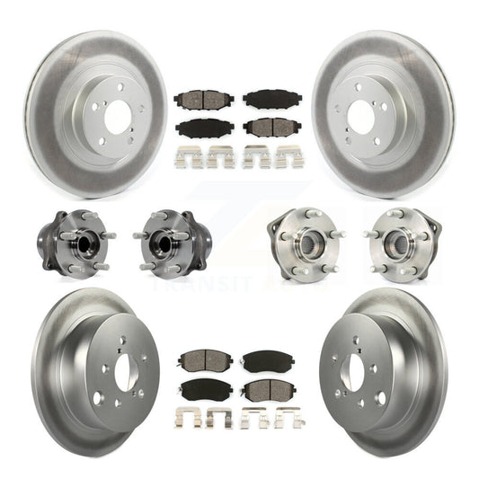 [Avant + Arrière] Kit d'ensemble roulement de roue et moyeu pour 2013 Subaru XV Crosstrek avec 292mm Diameter Rotor KBB-114679