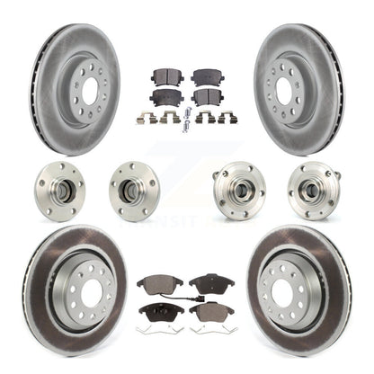 [Avant + Arrière] Kit d'ensemble roulement de roue et moyeu pour 2009-2010 Volkswagen Passat CC FWD avec 312mm Diameter Rotor KBB-114717