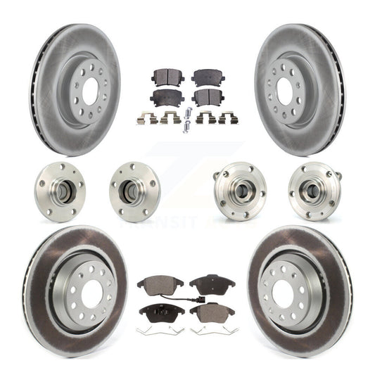 [Avant + Arrière] Kit d'ensemble roulement de roue et moyeu pour 2009-2010 Volkswagen Passat CC FWD avec 312mm Diameter Rotor KBB-114717