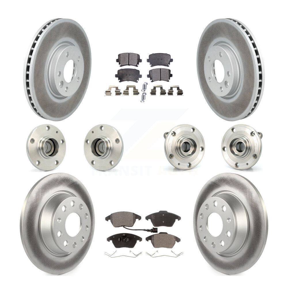 [Avant + Arrière] Kit d'ensemble roulement de roue et moyeu pour Volkswagen CC avec 340mm Diameter Rotor KBB-114718