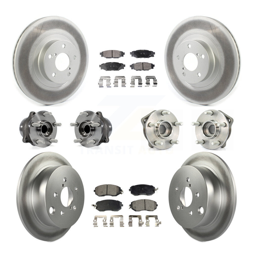 [Avant + Arrière] Kit d'ensemble roulement de roue et moyeu pour 2013 Subaru XV Crosstrek avec 292mm Diameter Rotor KBB-114736