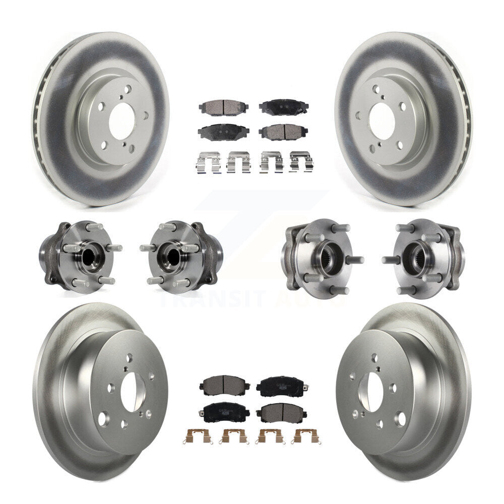 [Avant + Arrière] Kit d'ensemble roulement de roue et moyeu pour 2017-2019 Subaru Impreza avec 276mm Diameter Rotor KBB-114740