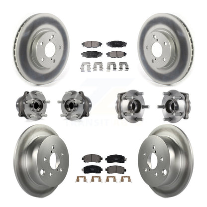 [Avant + Arrière] Kit d'ensemble roulement de roue et moyeu pour 2017-2019 Subaru Impreza avec 276mm Diameter Rotor KBB-114740