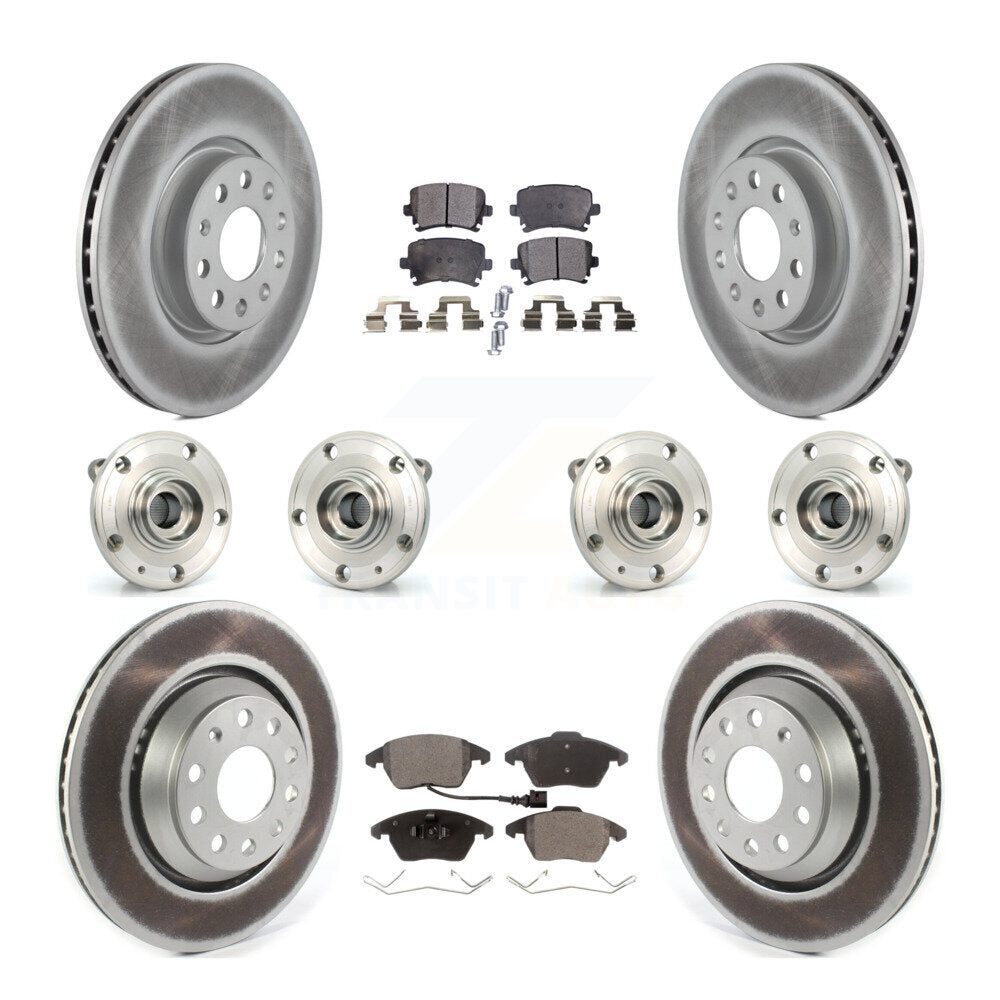 [Avant + Arrière] Kit d'ensemble roulement de roue et moyeu pour 2009-2010 Volkswagen Passat CC AWD avec 312mm Diameter Rotor KBB-114746