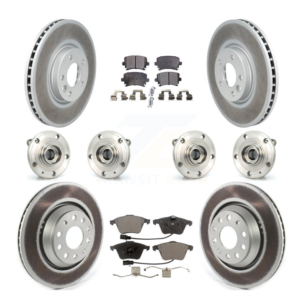 [Avant + Arrière] Kit d'ensemble roulement de roue et moyeu pour Volkswagen CC avec 340mm Diameter Rotor KBB-114747