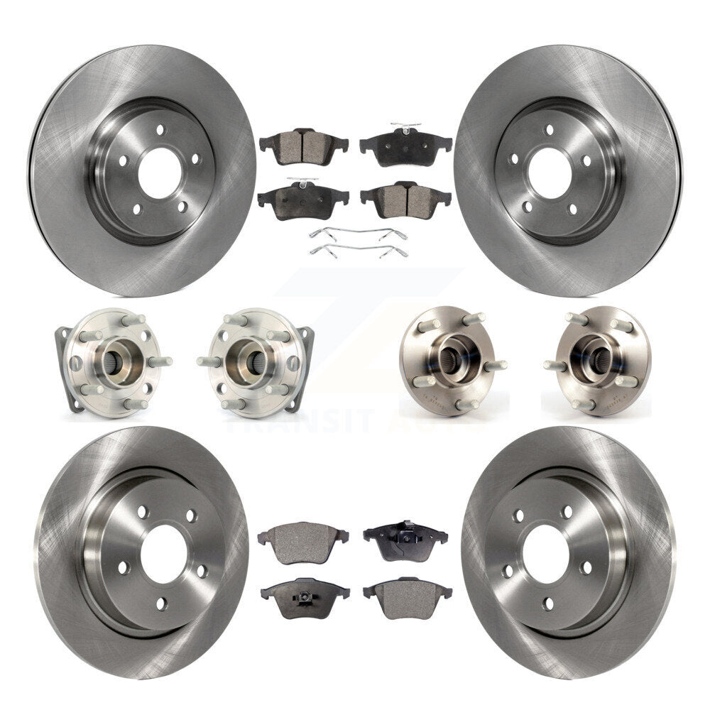 [Avant + Arrière] Kit d'ensemble roulement de roue et moyeu pour 2005-2010 Volvo S40 V50 avec 320mm Diameter Rotor AWD KBB-114919