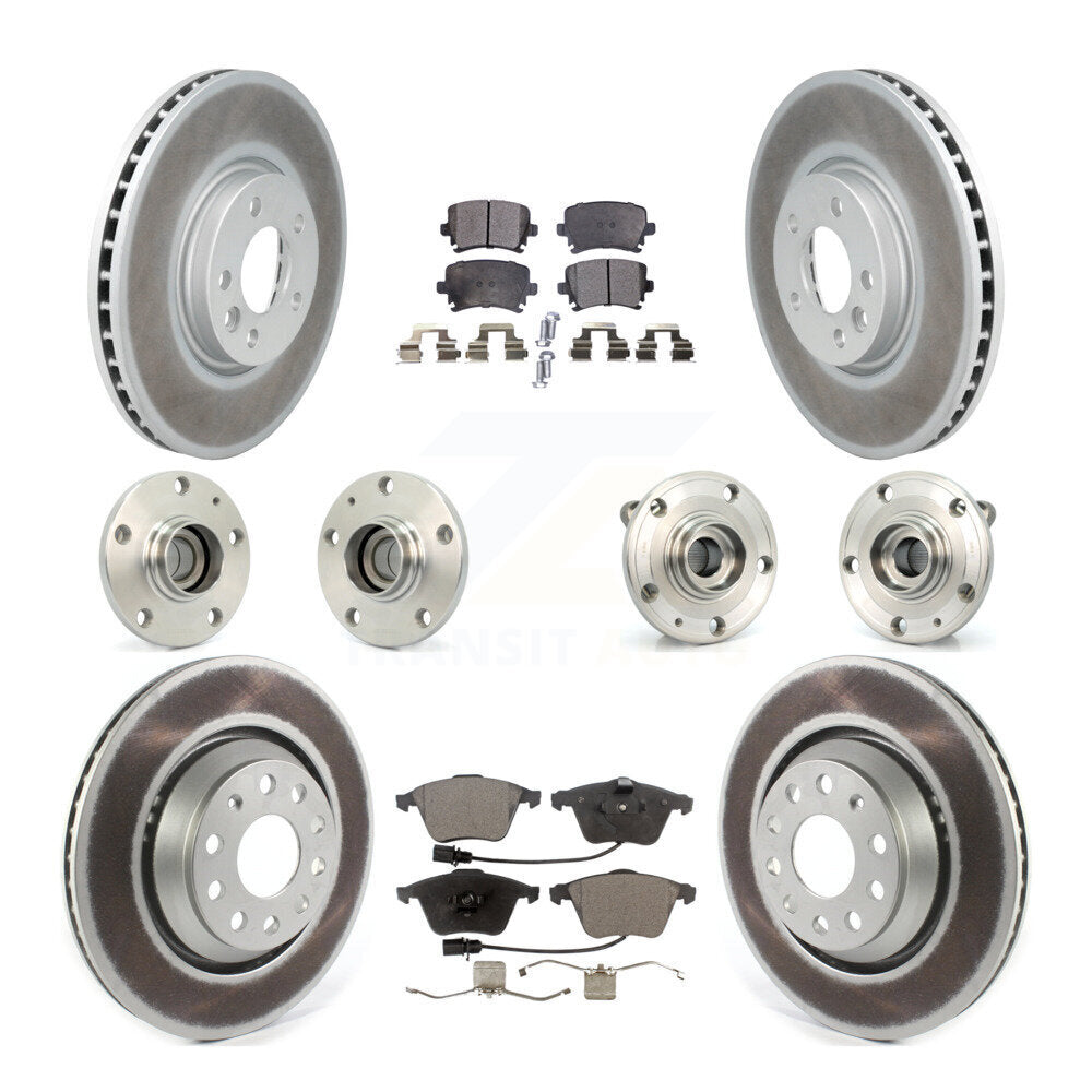 [Avant + Arrière] Kit d'ensemble roulement de roue et moyeu pour Volkswagen CC avec 340mm Diameter Rotor KBB-114934
