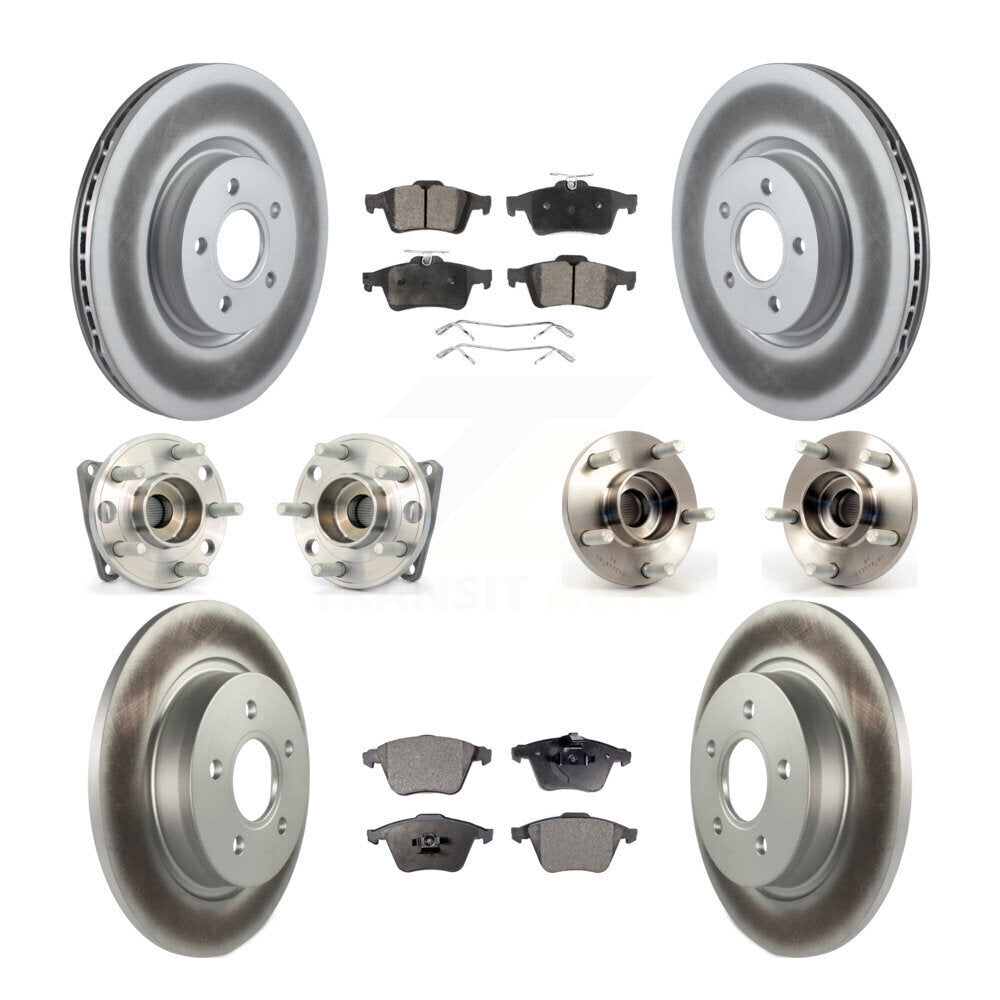 [Avant + Arrière] Kit d'ensemble roulement de roue et moyeu pour 2005-2010 Volvo S40 V50 avec 320mm Diameter Rotor AWD KBB-114936