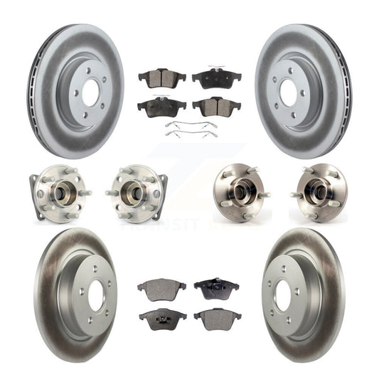 [Avant + Arrière] Kit d'ensemble roulement de roue et moyeu pour 2005-2010 Volvo S40 V50 avec 320mm Diameter Rotor AWD KBB-114936