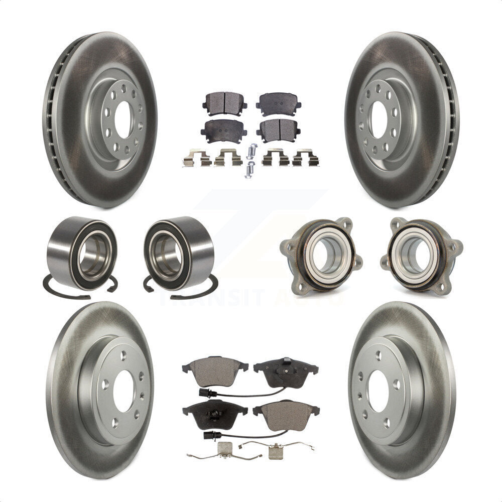 [Avant + Arrière] Kit d'ensemble roulement de roue et moyeu pour Audi A4 Quattro KBB-114953 par Transit Auto