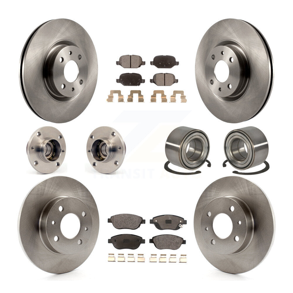 [Avant + Arrière] Kit de Roulement de roue pour 2012-2013 Fiat 500 Hatchback avec Turbocharged GAS engine KBB-114993