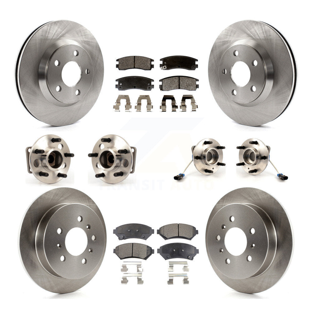 [Avant + Arrière] Kit d'ensemble roulement de roue et moyeu pour 2005 Chevrolet Impala Monte Carlo From Chassis/VIN #59143076 4-Wheel ABS KBB-115057
