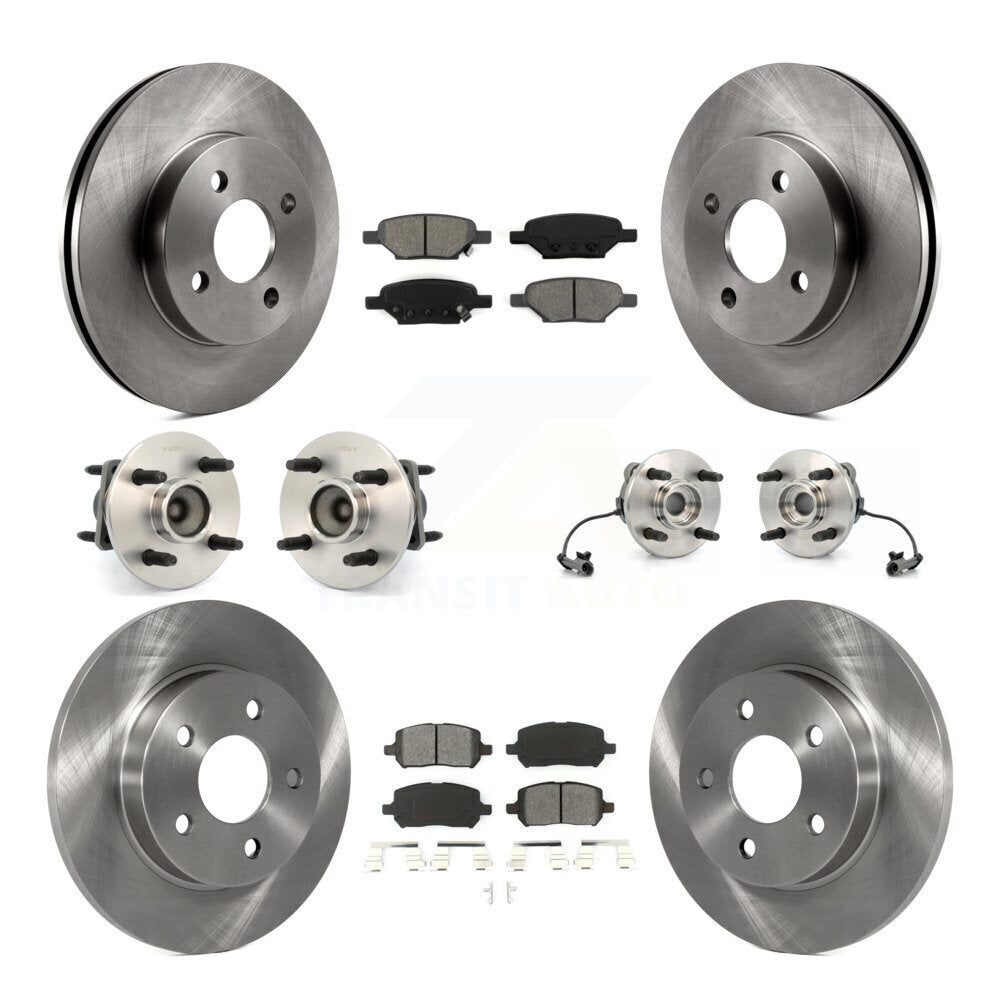 [Avant + Arrière] Kit d'ensemble roulement de roue et moyeu pour 2010 Pontiac G5 4-Wheel ABS avec 4 Lug Wheels KBB-115067