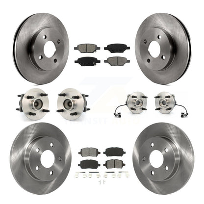 [Avant + Arrière] Kit d'ensemble roulement de roue et moyeu pour 2010 Pontiac G5 4-Wheel ABS avec 4 Lug Wheels KBB-115067