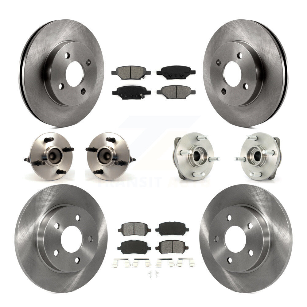 [Avant + Arrière] Kit d'ensemble roulement de roue et moyeu pour 2010 Pontiac G5 Non-ABS avec 4 Lug Wheels KBB-115068