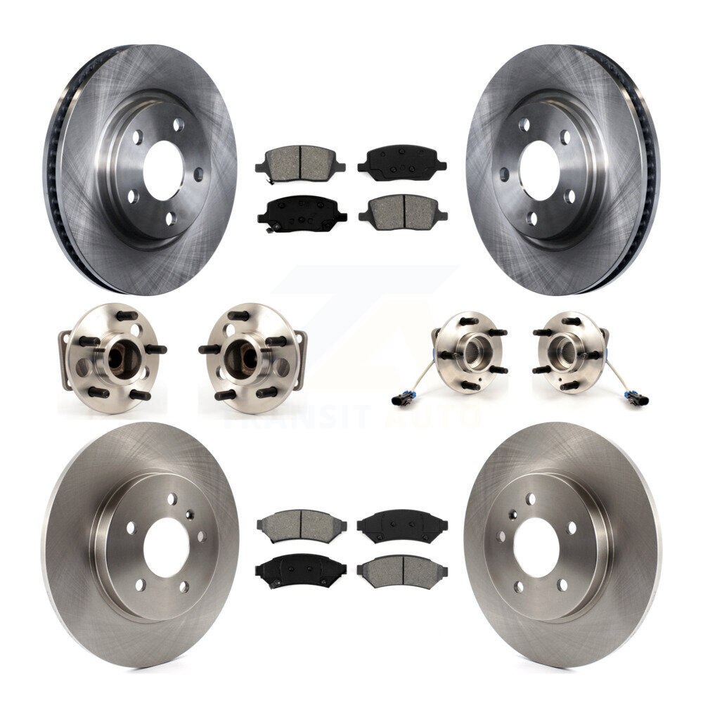 [Avant + Arrière] Kit d'ensemble roulement de roue et moyeu pour 2005 Chevrolet Uplander Buick Terraza 4 Hole Rectangular Flange FWD KBB-115069