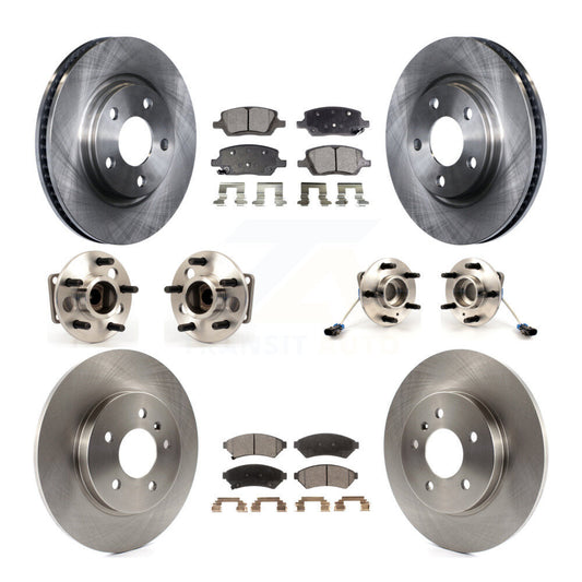 [Avant + Arrière] Kit d'ensemble roulement de roue et moyeu pour 2005 Chevrolet Uplander Buick Terraza 4 Hole Rectangular Flange FWD KBB-115075