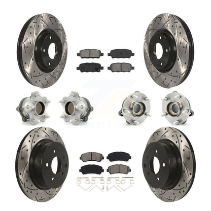 [Avant + Arrière] Kit d'ensemble roulement de roue et moyeu pour Nissan Maxima KBB-115085