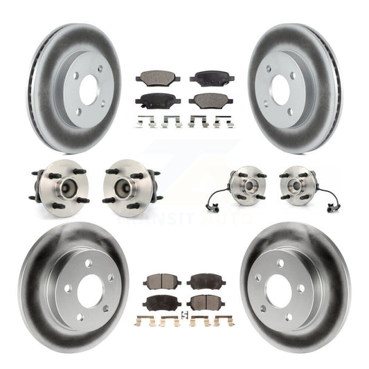 [Avant + Arrière] Kit d'ensemble roulement de roue et moyeu pour 2010 Pontiac G5 4-Wheel ABS avec 4 Lug Wheels KBB-115093