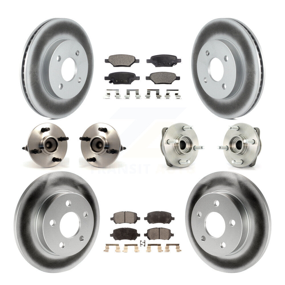 [Avant + Arrière] Kit d'ensemble roulement de roue et moyeu pour 2010 Pontiac G5 Non-ABS avec 4 Lug Wheels KBB-115094