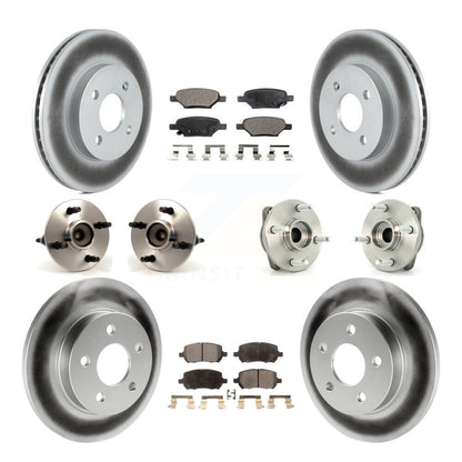 [Avant + Arrière] Kit d'ensemble roulement de roue et moyeu pour 2010 Pontiac G5 Non-ABS avec 4 Lug Wheels KBB-115094