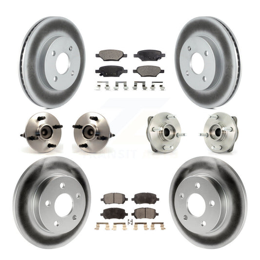 [Avant + Arrière] Kit d'ensemble roulement de roue et moyeu pour 2010 Pontiac G5 Non-ABS avec 4 Lug Wheels KBB-115094