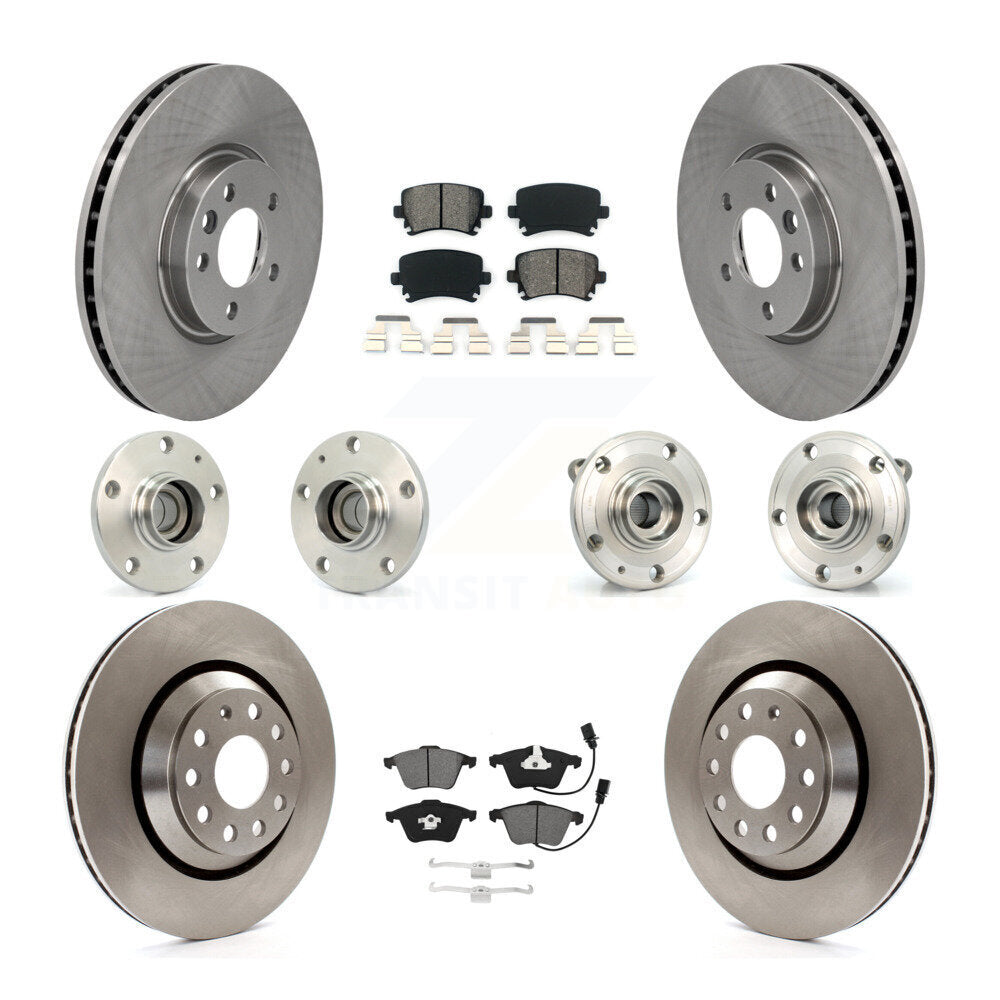 [Avant + Arrière] Kit d'ensemble roulement de roue et moyeu pour Volkswagen CC avec 340mm Diameter Rotor KBB-115217