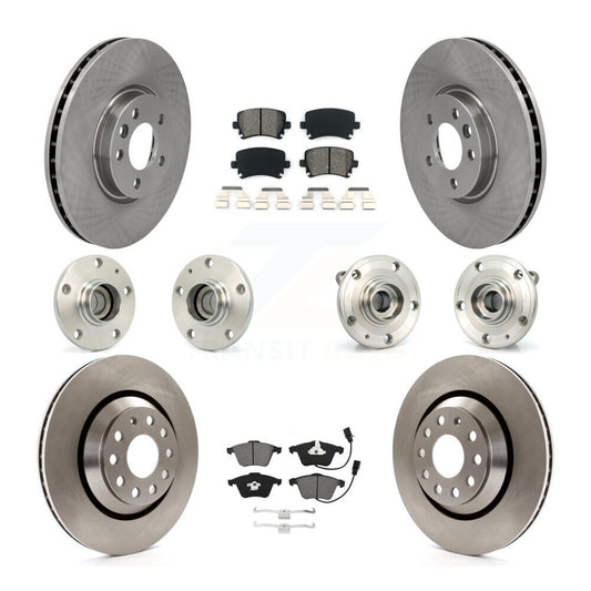 [Avant + Arrière] Kit d'ensemble roulement de roue et moyeu pour Volkswagen CC avec 340mm Diameter Rotor KBB-115217