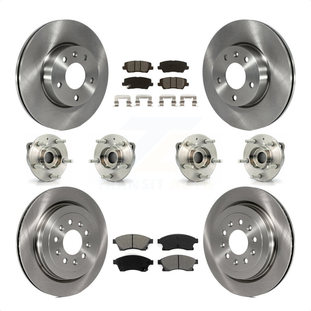 [Avant + Arrière] Kit d'ensemble roulement de roue et moyeu pour 2013-2015 Cadillac ATS AWD avec 300mm Diameter Rotor KBB-115240 par Transit Auto